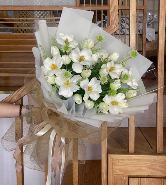 BÓ HOA TULIP CAO SU NON